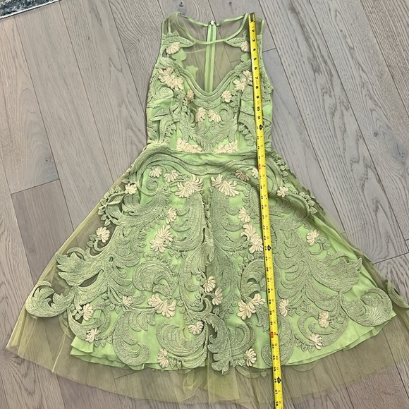 Anthropologie Pankaj Nidhi Dress Embroidery Floral Formal Wedding, green - Picture 7 of 14